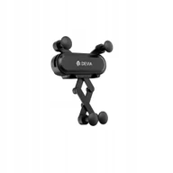 Uchwyty samochodowe do telefonów - Devia Uchwyt Samochodowy Kintone Es071 Grawitacyjny Do Kratki Czarny - miniaturka - grafika 1