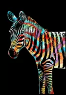 Zabawki kreatywne - Magiczna Zdrapka - Zebra 40,5x28,5cm - Yuelu - miniaturka - grafika 1