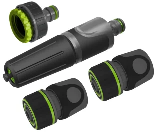 Zestaw 4-elementowy z dyszą zraszającą 1/2" Stalco Garden EXP S101210212 - Węże ogrodowe i zraszacze - miniaturka - grafika 1