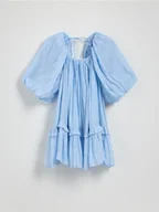 Sukienki - Reserved - Sukienka mini z modalem - jasnoniebieski - miniaturka - grafika 1
