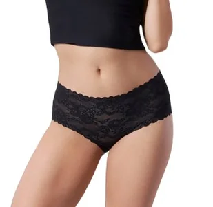 Figi damskie bezszwowe koronkowe z wysokim stanem BELLIE Maxi Julimex czarne XL - Komplety bielizny Figi damskie bezszwowe koronkowe z wysokim stanem BELLIE Maxi Julimex czarne XL - Komplety bielizny - miniaturka - grafika 1