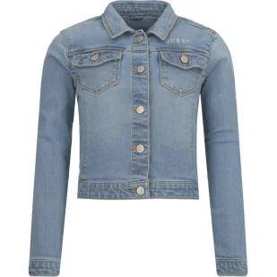 Guess Kurtka jeansowa | Regular Fit - Kurtki i płaszcze dla dziewczynek - miniaturka - grafika 1