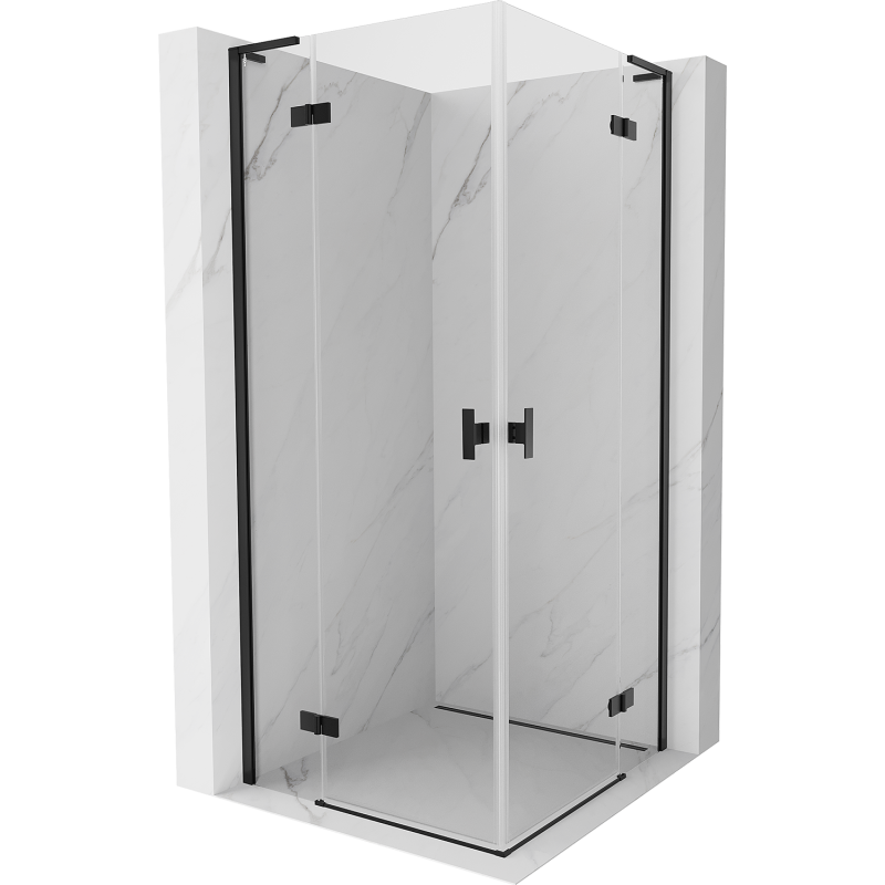 Mexen Mist-H L Duo kabina prysznicowa uchylna 115 x 115 cm, transparent, czarna - 8A5L-115L-115P-70-00