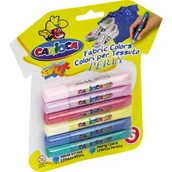Farby i media malarskie - Carioca FARBY DO TKANIN PERŁOWE 6 KOLORÓW KW1037 - miniaturka - grafika 1