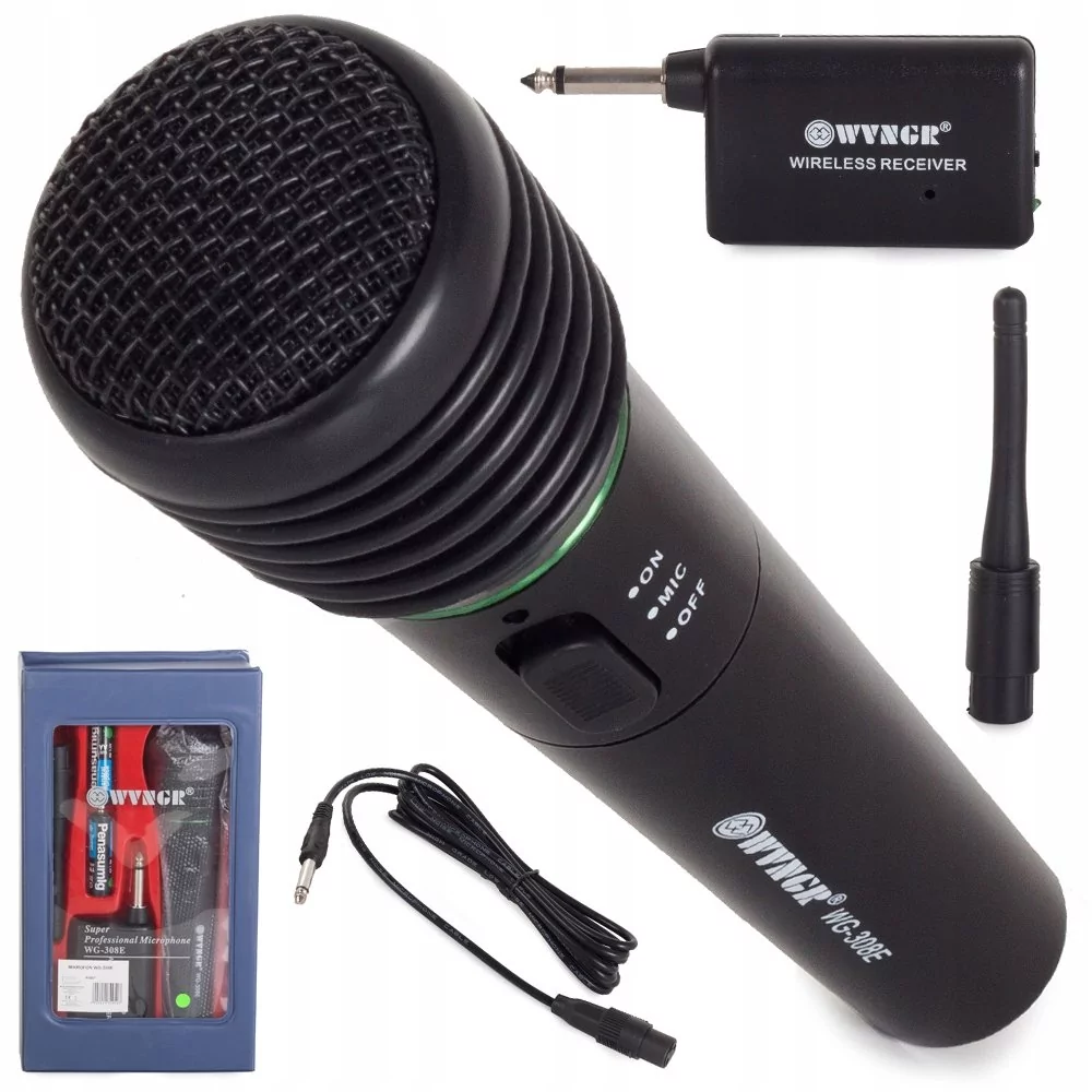 Karaoke Mikrofon Bezprzewodowy Stacja Przewód