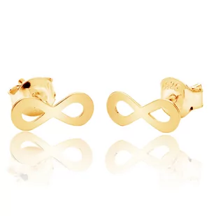 Kolczyki nieskończoność pozłacane - Kolczyki - miniaturka - grafika 1