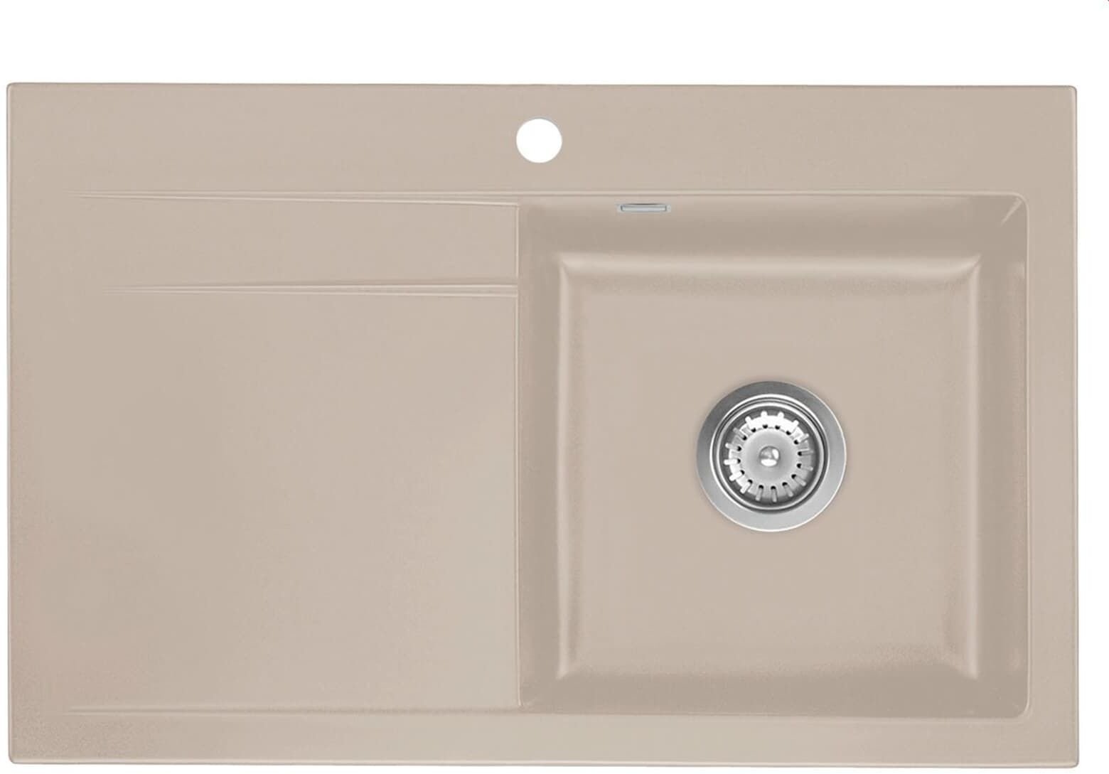 SYSTEMCERAM Zlewozmywak Stema 80 Fango, zlewozmywak ceramiczny, korek manualny 5054 01 23