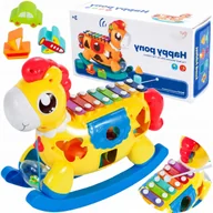 Sortery dla dzieci - Konik Interaktywny Sorter Cymbałki Klocki Światło Dźwięk Koń Kształty - miniaturka - grafika 1
