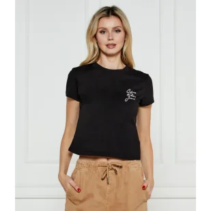 CALVIN KLEIN JEANS T-shirt Cropped Fit - Koszulki i topy damskie - miniaturka - grafika 1
