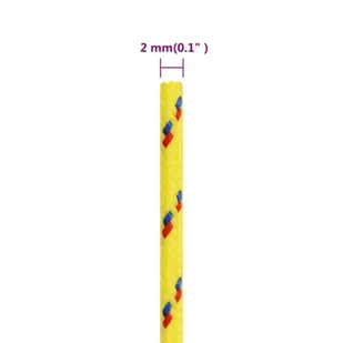Linka żeglarska, żółta, 2 mm, 50 m, polipropylen - Żeglarstwo - miniaturka - grafika 7