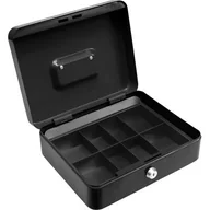 Sejfy i kasy pancerne - Kasetka na pieniądze 250 x 200 x 90 czarna - miniaturka - grafika 1