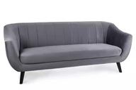 Sofy i kanapy - Sofa Elite 3 Velvet Wenge / Szary Bluvel 14 - miniaturka - grafika 1