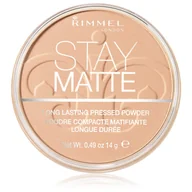 Pudry do twarzy - Rimmel Stay Matte Long Lasting Pressed Powder puder w kamieniu 004 Sandstorm 14g - miniaturka - grafika 1
