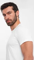 Koszulki męskie - Męski klasyczny bawełniany T-shirt BASIC - biały V4 OM-TSBS-0146 3XL - miniaturka - grafika 1