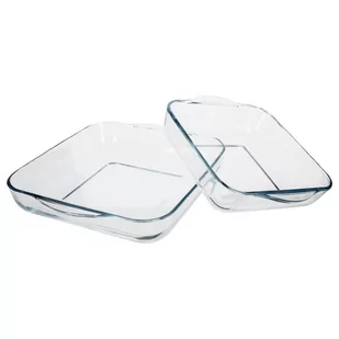 Secret de Gourmet Dwie kwadratowe formy do pieczenia szklane naczynia żaroodporne B00D91YNJG - Naczynia żaroodporne - miniaturka - grafika 1
