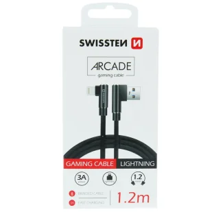 SWISSTEN Czarny Kabel USB - Lightning 1,2M do iPhone Arcade - Złącza, przejściówki, adaptery - miniaturka - grafika 5