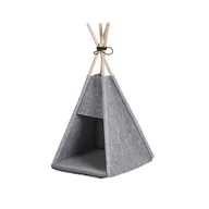 Legowiska dla kotów - Namiot tipi dla kota 35 x 40 cm szary Ulubey - miniaturka - grafika 1