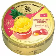 Cukierki - C&H Double Fruits Grapefruit Pineapple Dropsy 175g - miniaturka - grafika 1