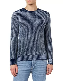Swetry męskie - Replay sweter męski, 085 niebieski, XXL - grafika 1
