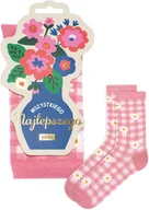 Skarpety termoaktywne - Damskie Stopki z napisami SOXO różowe 3540 - miniaturka - grafika 1