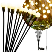 Lampy ogrodowe - BLIXTAR Lampa Solarna Ogrodowa 10x LED Wbijane Drzewko Kulki Oświetlenie - miniaturka - grafika 1