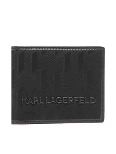 KARL LAGERFELD Duży Portfel Męski 220M3237 Czarny - Portfele - miniaturka - grafika 1