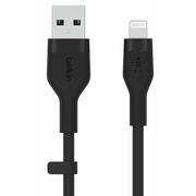 Kable USB - Belkin USB-A Lightning Silicone 3m Black - miniaturka - grafika 1