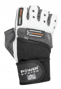 POWERSYSTEM POWER-SYSTEM RĘKAWICZKI NO COMPRO-WHITE GREY-M - Rękawice do ćwiczeń - miniaturka - grafika 1