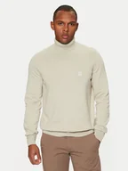 Swetry męskie - Boss Golf q-roa-34165 Beżowy Regular Fit - miniaturka - grafika 1