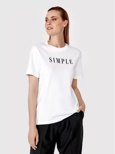 Koszulki i topy damskie - SIMPLE T-Shirt SI22-TSD033 Biały Regular Fit - grafika 1