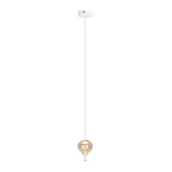 Lampy sufitowe - MAXLIGHT P0575 LAMPA WISZĄCA PALLONCINI 1 AMBER GLASS - miniaturka - grafika 1