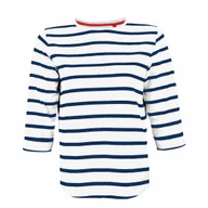 Bluzki damskie - Koszulka damska w paski biało granatowa COSTA DEL SOL r.L - miniaturka - grafika 1