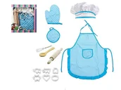 Zabawy w naśladowanie dorosłych - Zestaw szefa kuchni w kolorze niebieskim - miniaturka - grafika 1
