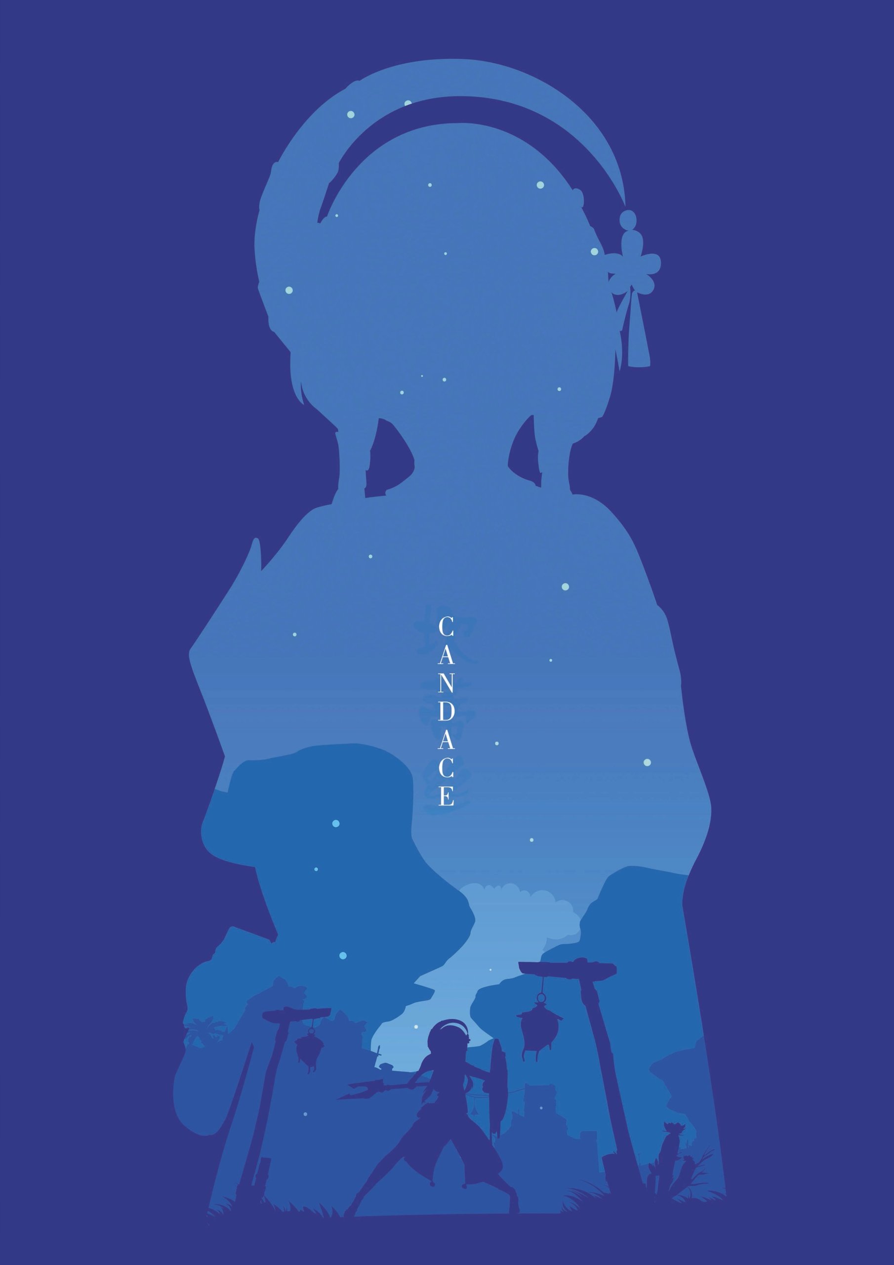 Plakat A3 Genshin Impact Anime Gra Candace