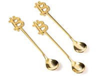 Zestawy sztućców - Łyżeczki kryptobogacza 3 szt. - Bitcoin - miniaturka - grafika 1