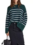 Swetry damskie - Pepe Jeans Sweter damski Ellison, Zielony (Regent Green), XL - miniaturka - grafika 1