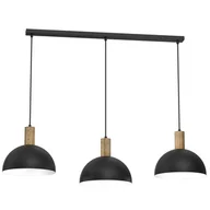 Lampy sufitowe - Industrialna lampa nad stół, drewniane elementy LX 4330 z serii HANDA - miniaturka - grafika 1