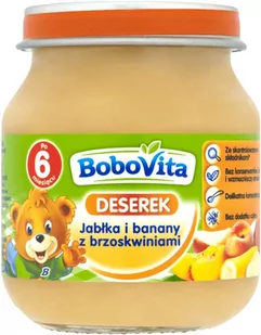 Nutricia POLSKA SP. Z O.O. BoboVita Deserek Jabłka i banany z brzoskwiniami, po - Desery dla dzieci - miniaturka - grafika 4