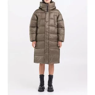 Replay Damski płaszcz zimowy, 928 ciemny oliwkowy, L - Płaszcze damskie - miniaturka - grafika 1