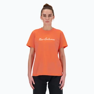 Koszulka damska New Balance Script Tee gulfred - Koszulki i topy damskie - miniaturka - grafika 1