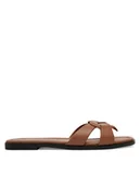 Klapki i japonki damskie - LOVE MOSCHINO Klapki JA28092G1MIA0201 Brązowy - miniaturka - grafika 1