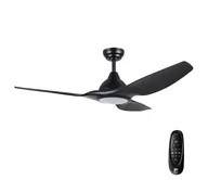 Wentylatory sufitowe - Eglo 35127 - LED Ściemnialny wentylator sufitowy TUNITAS LED/16W/230V czarny+pilot - miniaturka - grafika 1