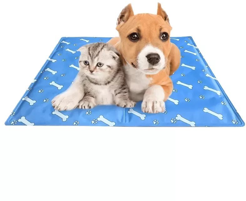Mata 65x50cm chłodząca dla psa lub kota żelowa z nadrukiem w kostki
