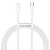 Kable USB - Baseus Kabel USB-C do Lightning Superior Series, 20W, PD, 25cm (biały) - miniaturka - grafika 1