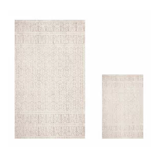 Beżowe dywaniki łazienkowe zestaw 2 szt. 100x60 cm – Minimalist Home World - Dywaniki łazienkowe - miniaturka - grafika 1