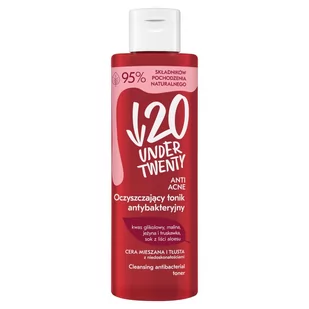 UNDER TWENTY ANTI ACNE - CLEANSING ANTIBACTERIAL TONER - Oczyszczający tonik antybakteryjny Cera mieszana i tłusta 200ml - Toniki i hydrolaty do twarzy - miniaturka - grafika 1
