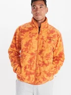 Kurtki męskie - Marmot Męska kurtka polarowa z nadrukiem Aros, ciepła kurtka polarowa, bluza outdoorowa na zamek błyskawiczny, oddychający i wiatroszczelny sweter, Tangelo Ice Dye, XL - miniaturka - grafika 1