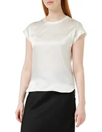 Bluzki damskie - Pinko Damska bluzka Farida satynowa ze stretchem, Z05_biało-śnieżna, 6, Z05_biało-śnieżnobiały, 64 - miniaturka - grafika 1