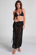 Stroje kąpielowe - Hunkemöller Szydełkowa spódnica midi Czarny - miniaturka - grafika 1