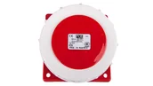 Gniazdka elektryczne - Gniazdo tablicowe skośne 32A 5P 400V /80x97/ czerwone IP67 POWER TWIST 4252-6 - miniaturka - grafika 1